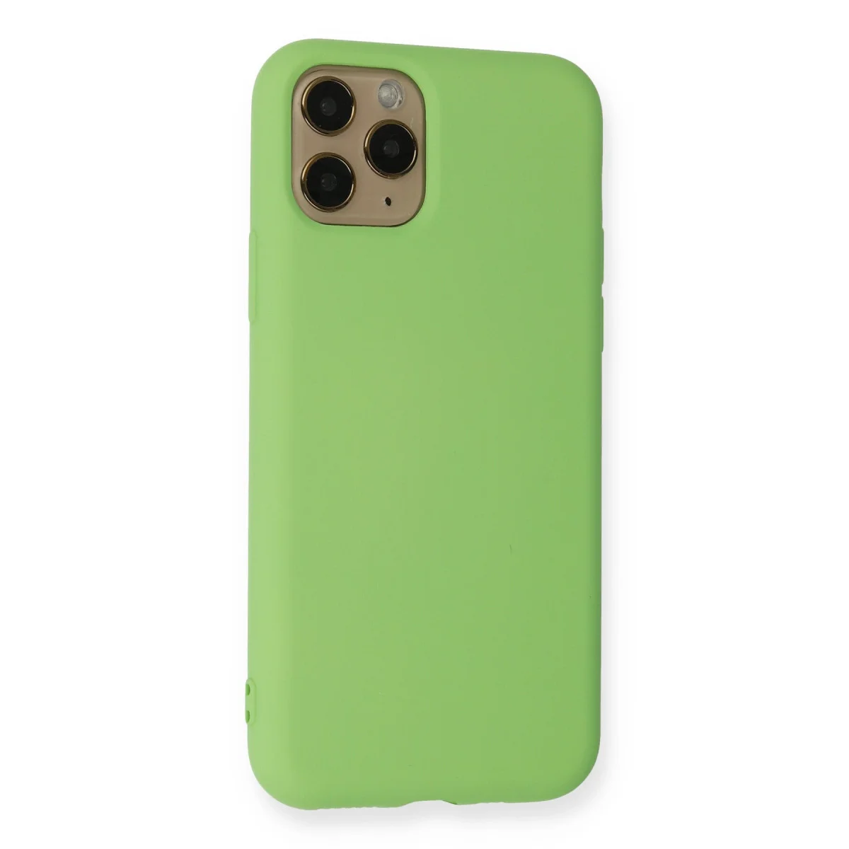 iPhone 11 Pro Kılıf Nano içi Kadife Silikon - Yeşil
