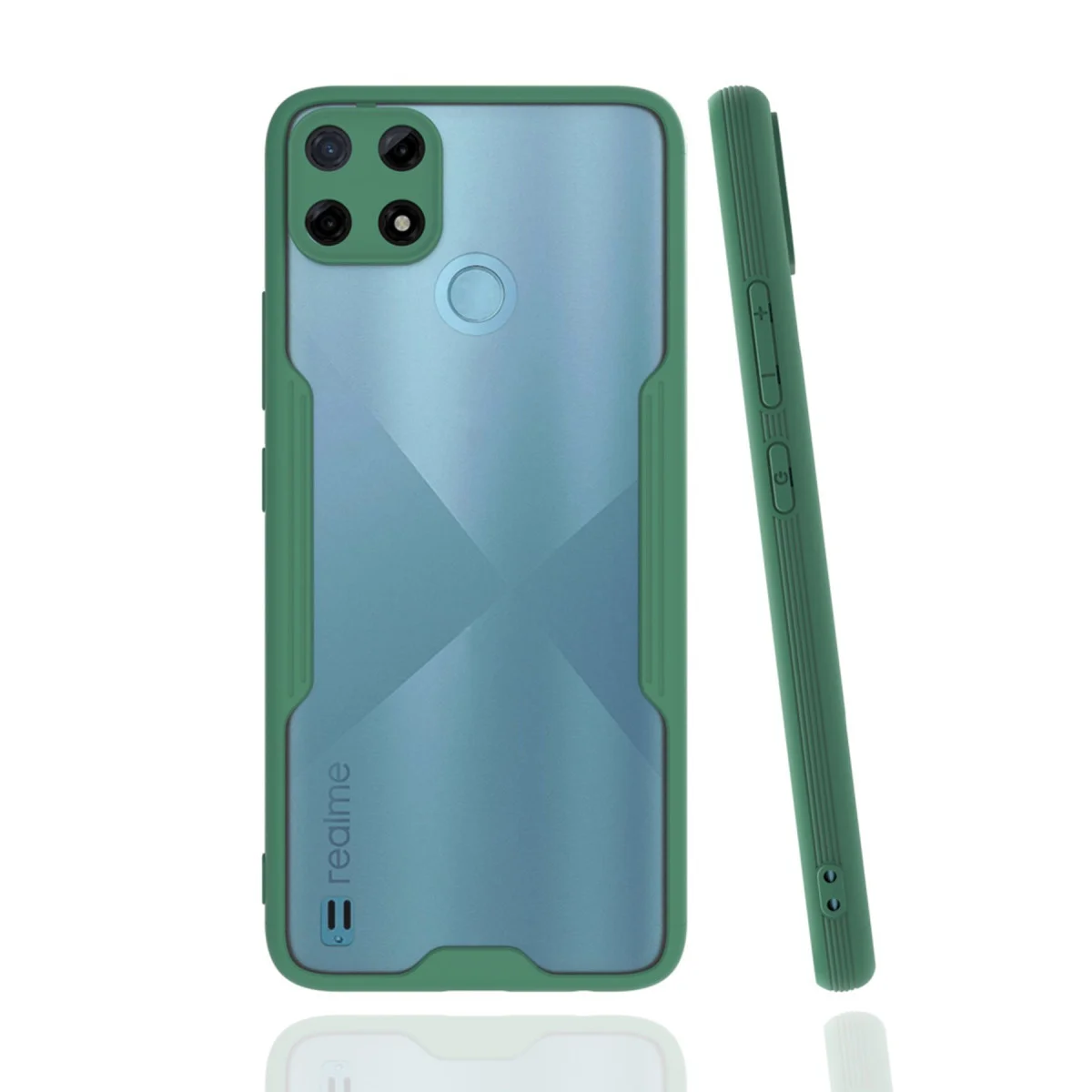 Realme C25Y Kılıf Platin Silikon - Yeşil
