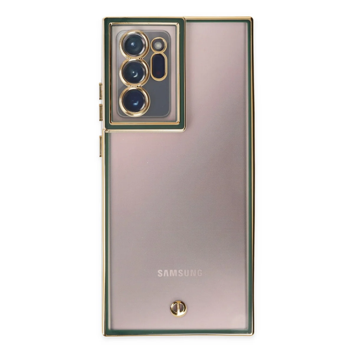 Galaxy Note 20 Ultra Kılıf Liva Lens Silikon - Yeşil