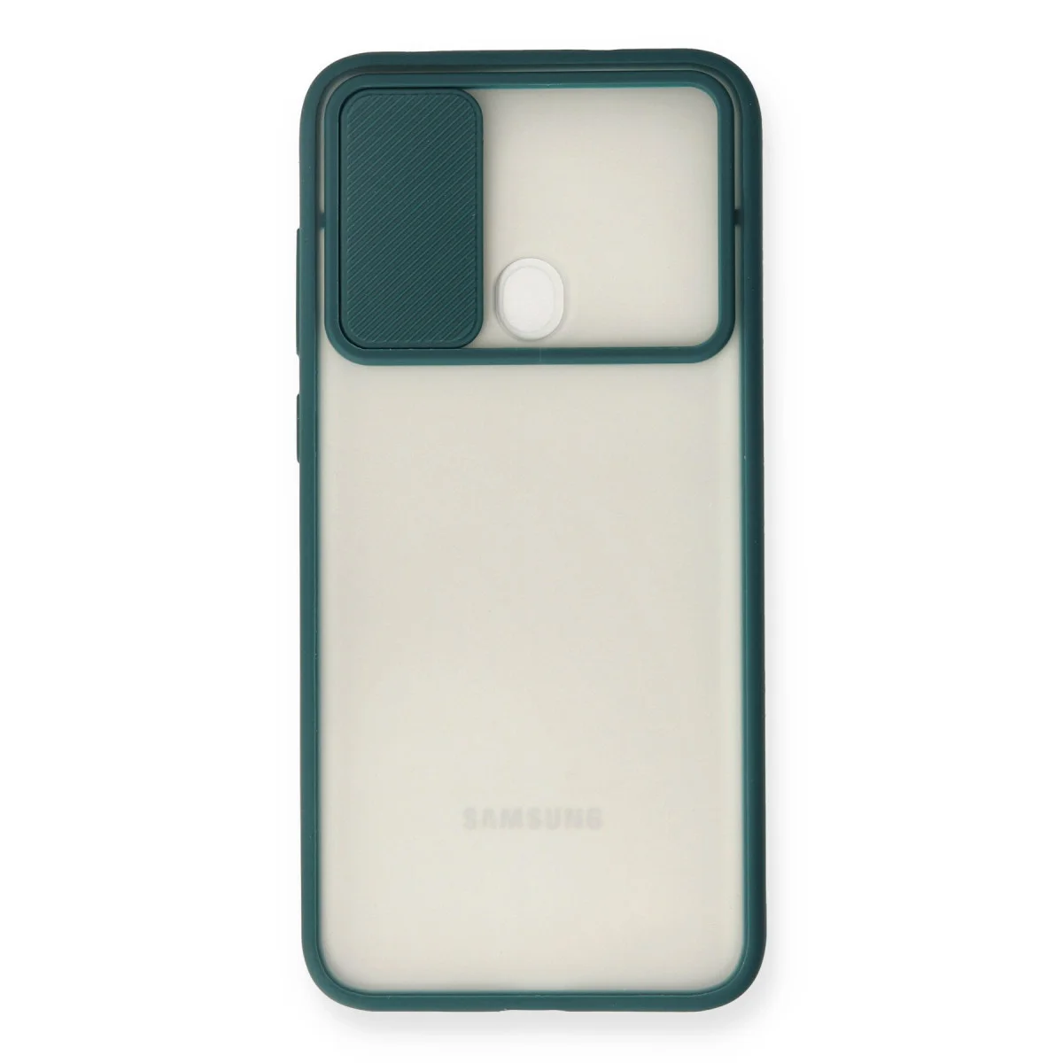 Galaxy A11 Kılıf Palm Buzlu Kamera Sürgülü Silikon - Yeşil