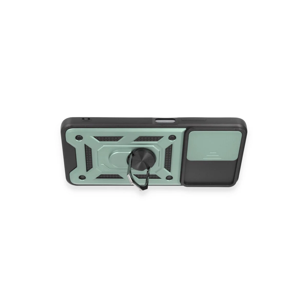 Redmi Note 12 5G Kılıf Pars Lens Yüzüklü Silikon - Yeşil