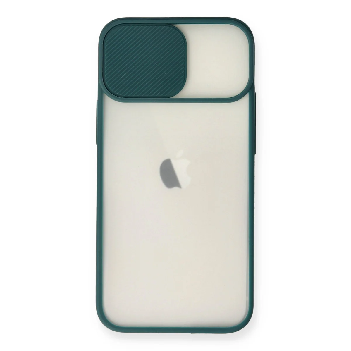 iPhone 11 Kılıf Palm Buzlu Kamera Sürgülü Silikon - Yeşil