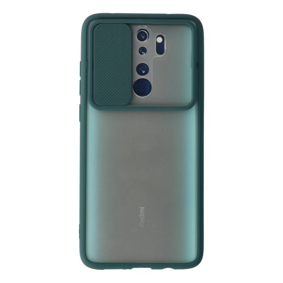 Redmi Note 8 Pro Kılıf Palm Buzlu Kamera Sürgülü Silikon - Yeşil