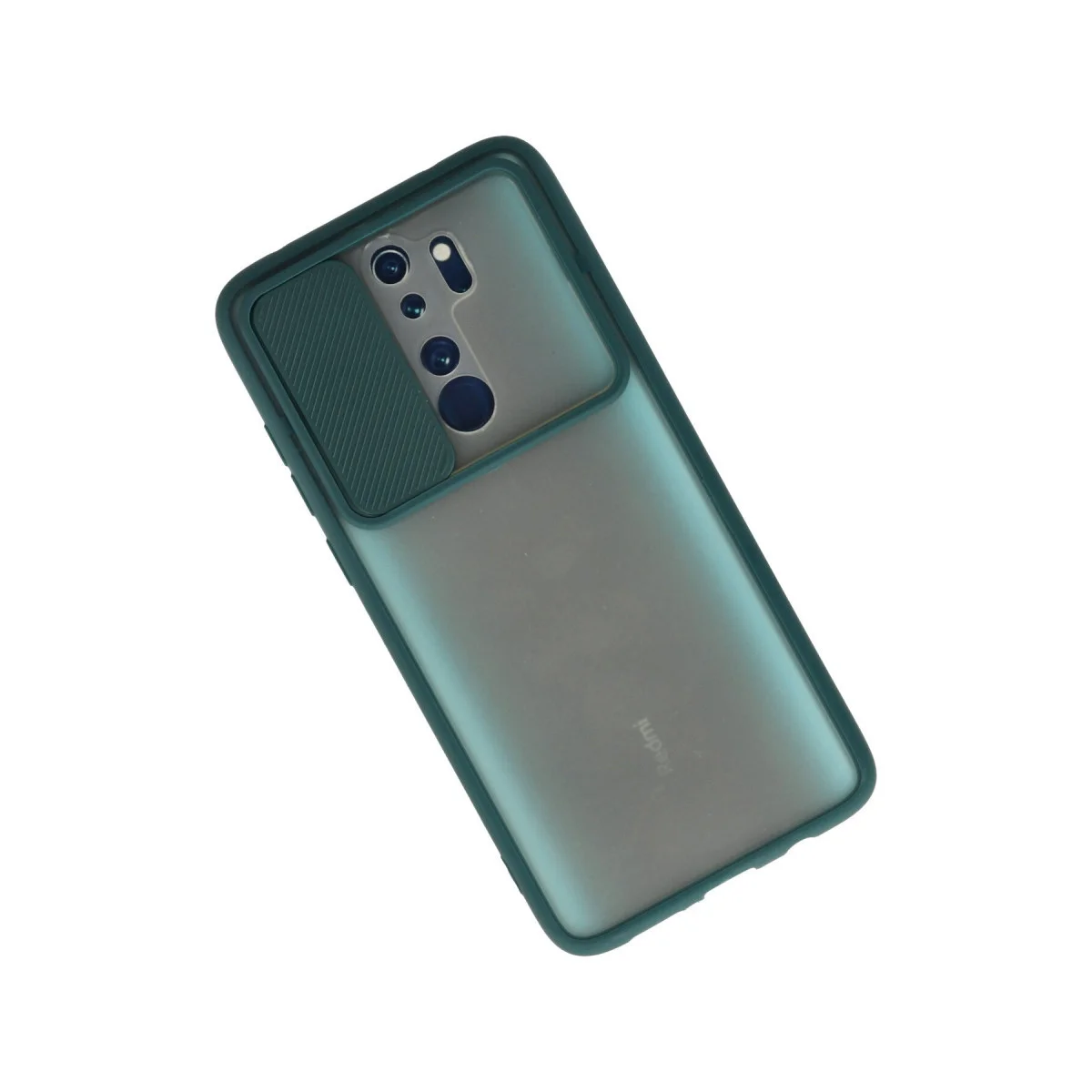 Redmi Note 8 Pro Kılıf Palm Buzlu Kamera Sürgülü Silikon - Yeşil