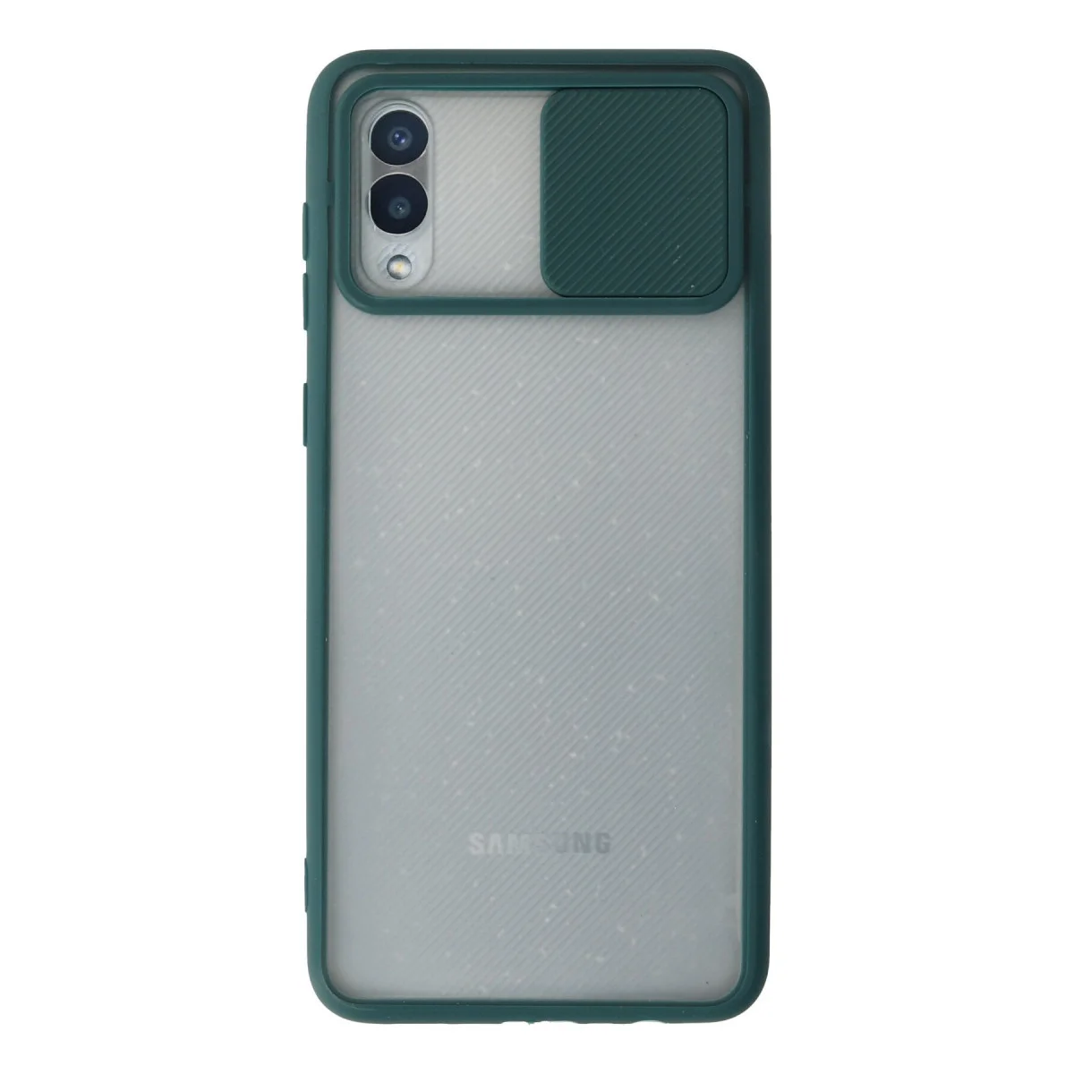 Galaxy A02 Kılıf Palm Buzlu Kamera Sürgülü Silikon - Yeşil
