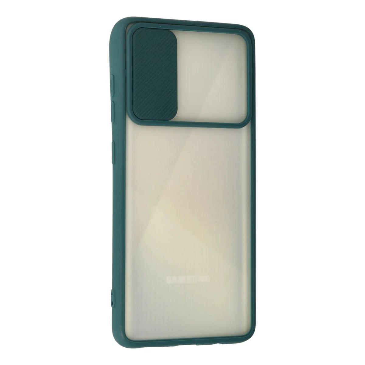 Galaxy A71 Kılıf Palm Buzlu Kamera Sürgülü Silikon - Yeşil