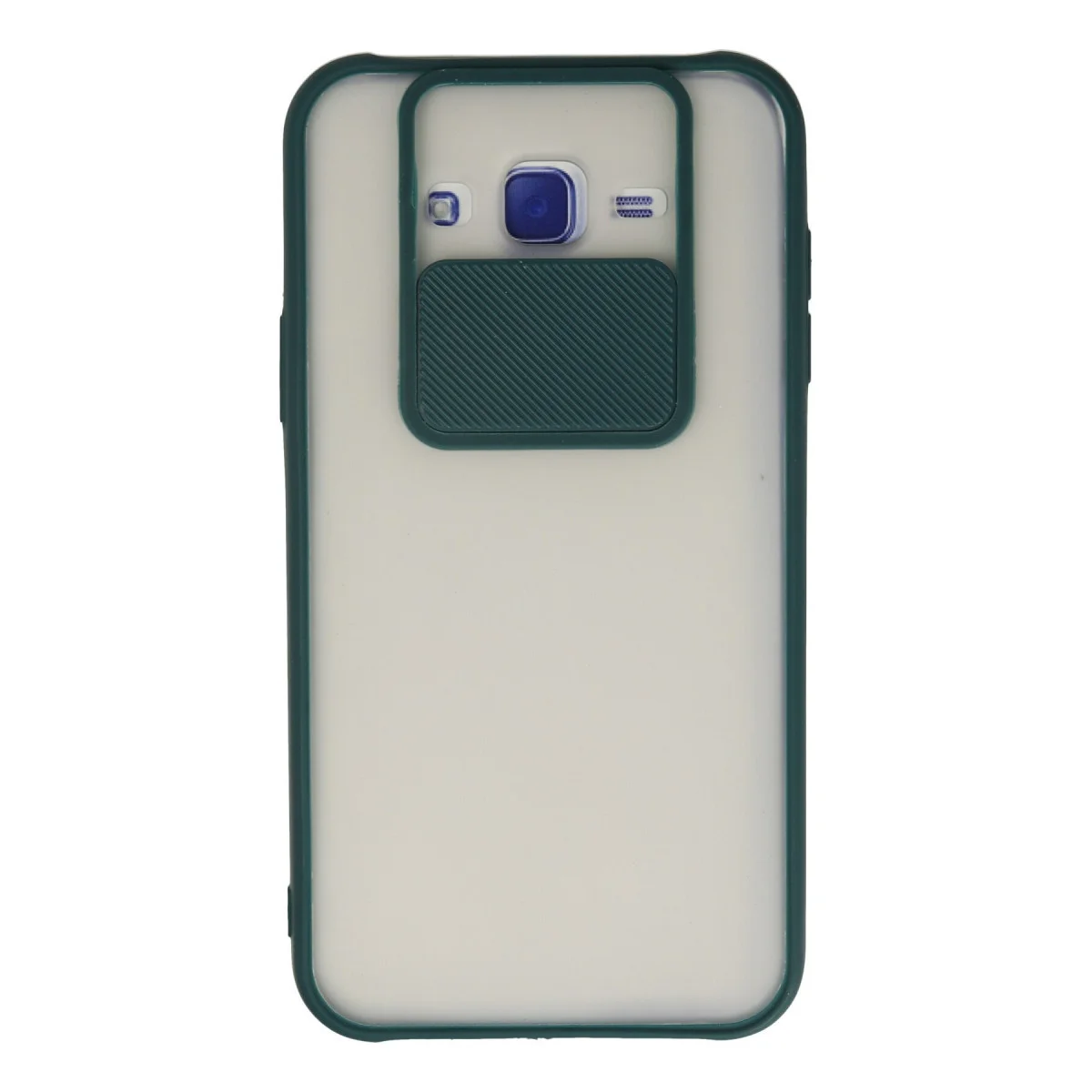 Galaxy J7 Kılıf Palm Buzlu Kamera Sürgülü Silikon - Yeşil
