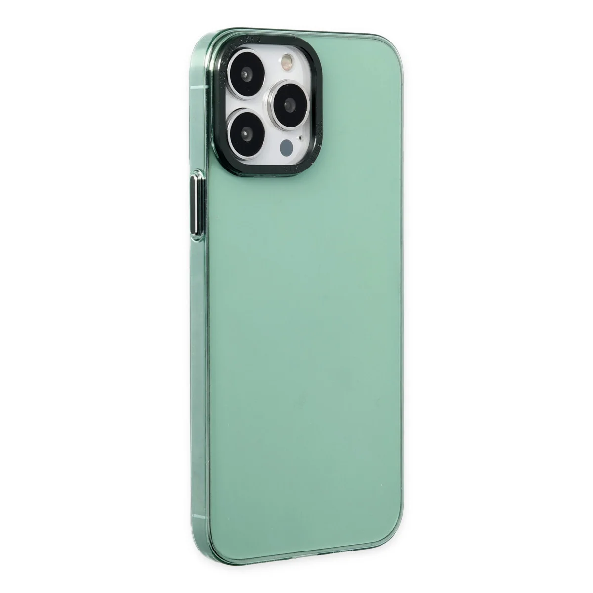 iPhone 13 Pro Kılıf Anka PC Sert Metal Kapak - Yeşil
