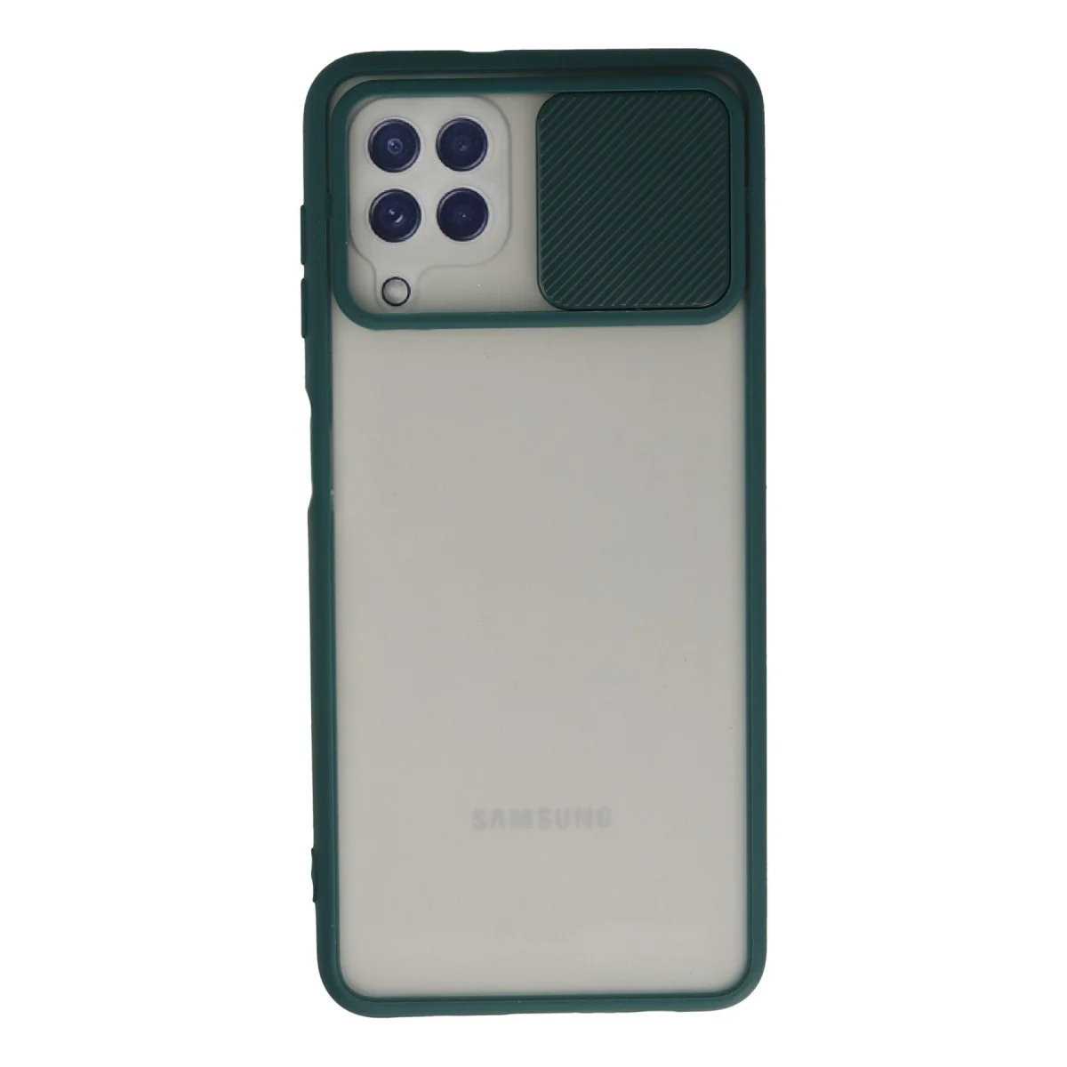 Galaxy A22 Kılıf Palm Buzlu Kamera Sürgülü Silikon - Yeşil
