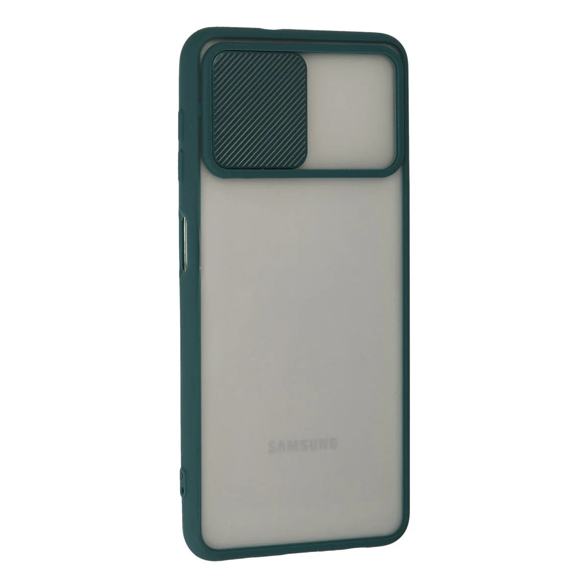 Galaxy A22 Kılıf Palm Buzlu Kamera Sürgülü Silikon - Yeşil