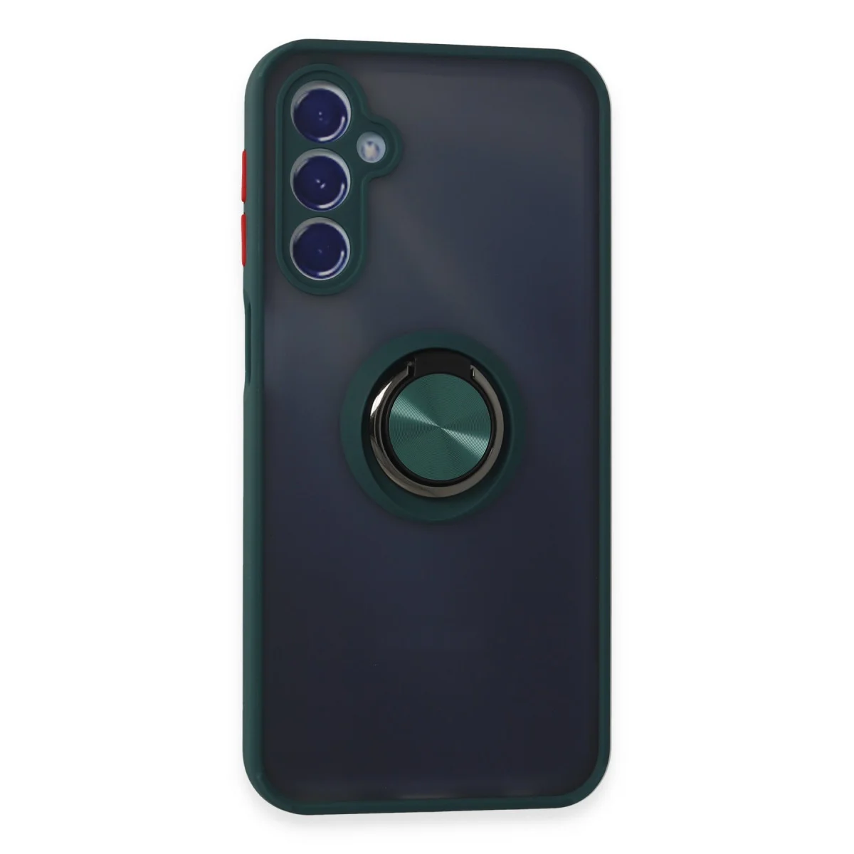 Galaxy M34 5G Kılıf Montreal Yüzüklü Silikon Kapak - Yeşil