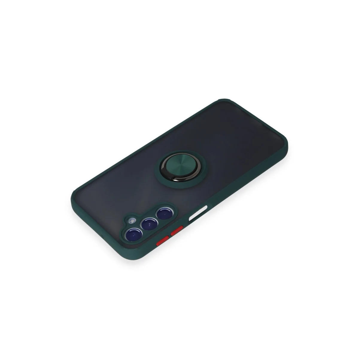 Galaxy M34 5G Kılıf Montreal Yüzüklü Silikon Kapak - Yeşil