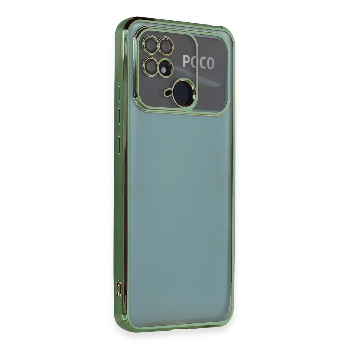 Redmi 10C Kılıf Razer Lensli Silikon - Yeşil