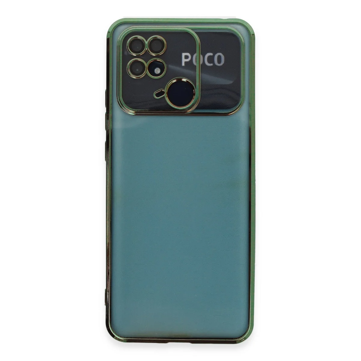 Redmi 10C Kılıf Razer Lensli Silikon - Yeşil