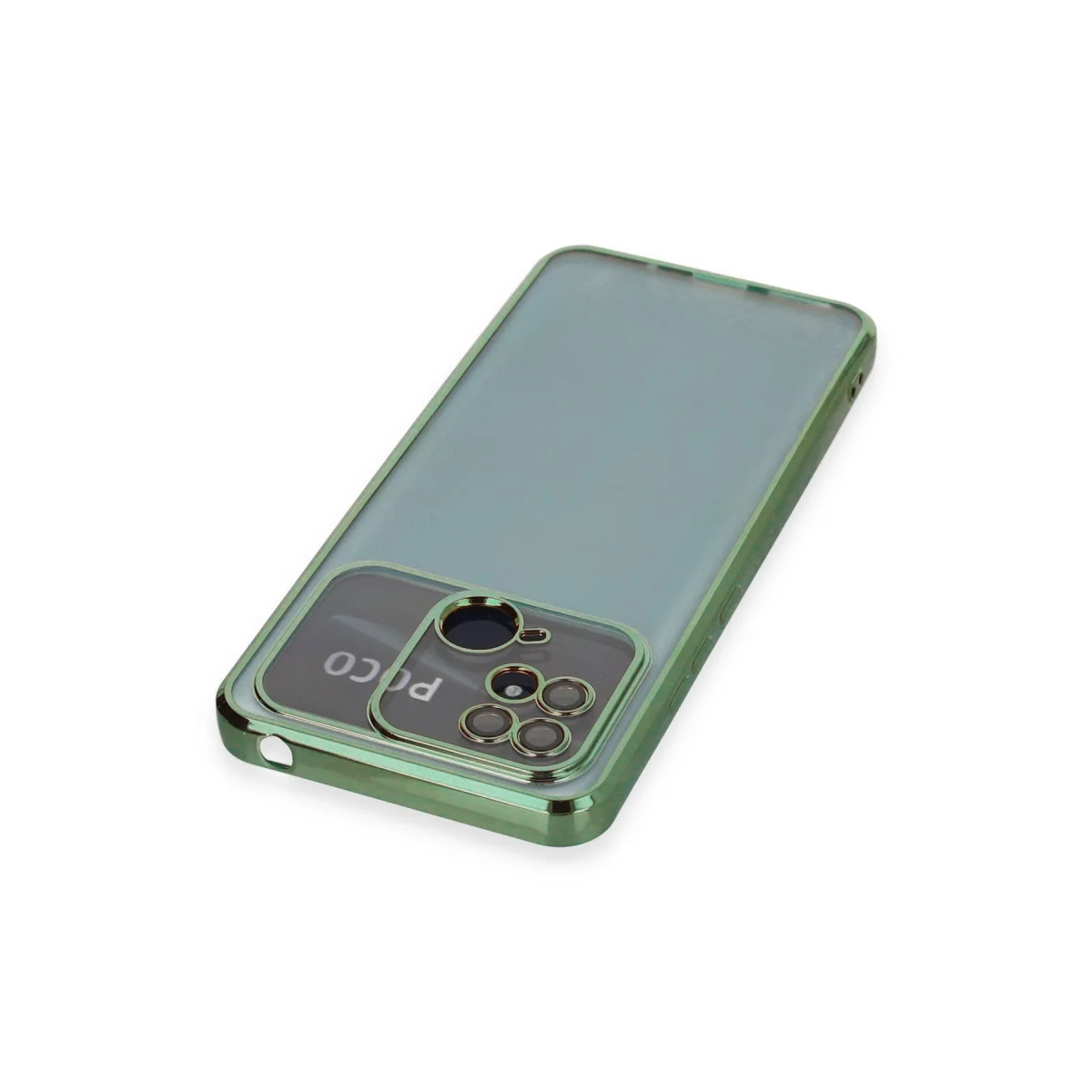 Redmi 10C Kılıf Razer Lensli Silikon - Yeşil