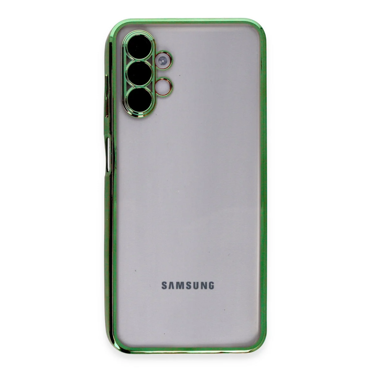 Galaxy A04S Kılıf Razer Lensli Silikon - Yeşil