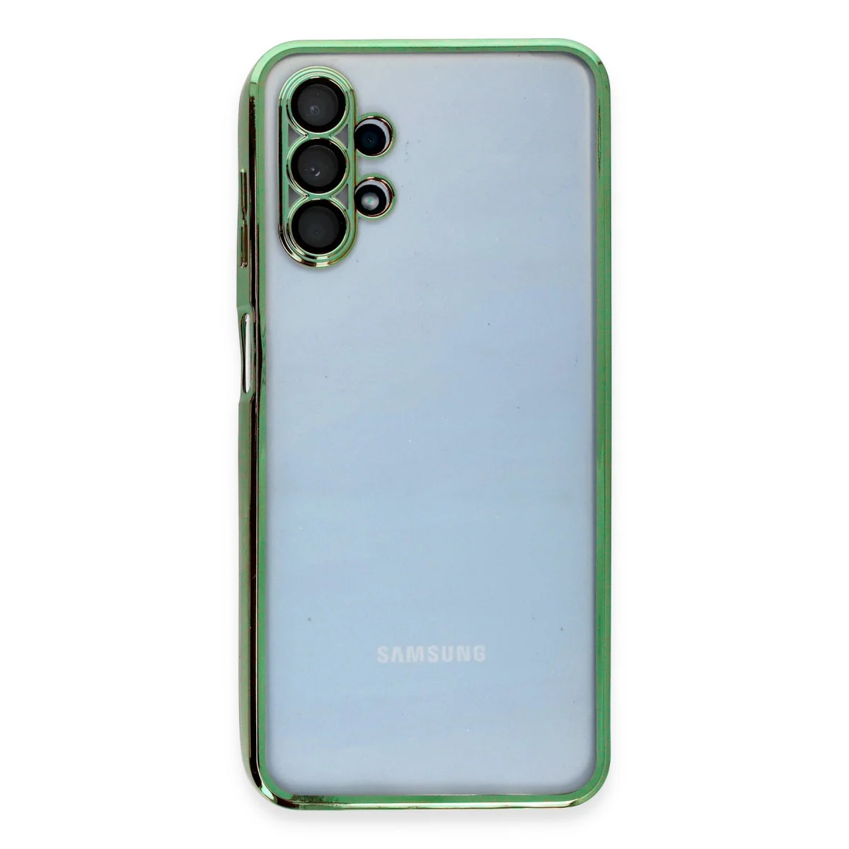 Galaxy A13 4G Kılıf Razer Lensli Silikon - Yeşil