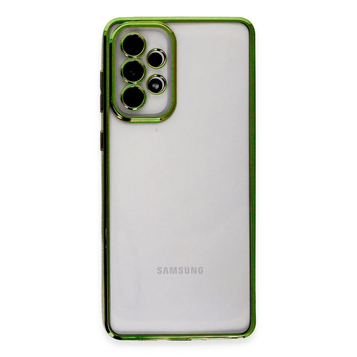 Galaxy A73 5G Kılıf Razer Lensli Silikon - Yeşil
