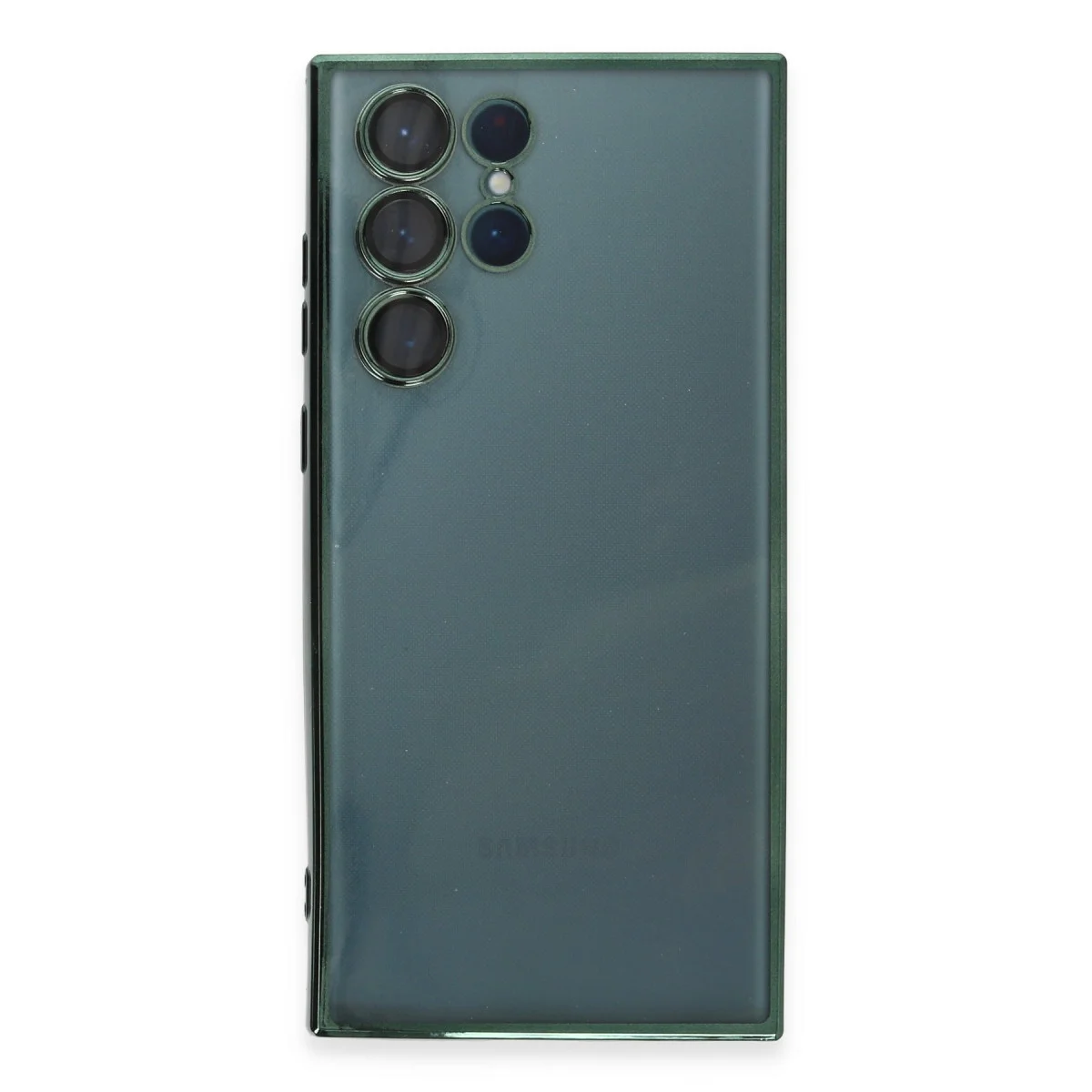 Galaxy S22 Ultra Kılıf Razer Lensli Silikon - Yeşil