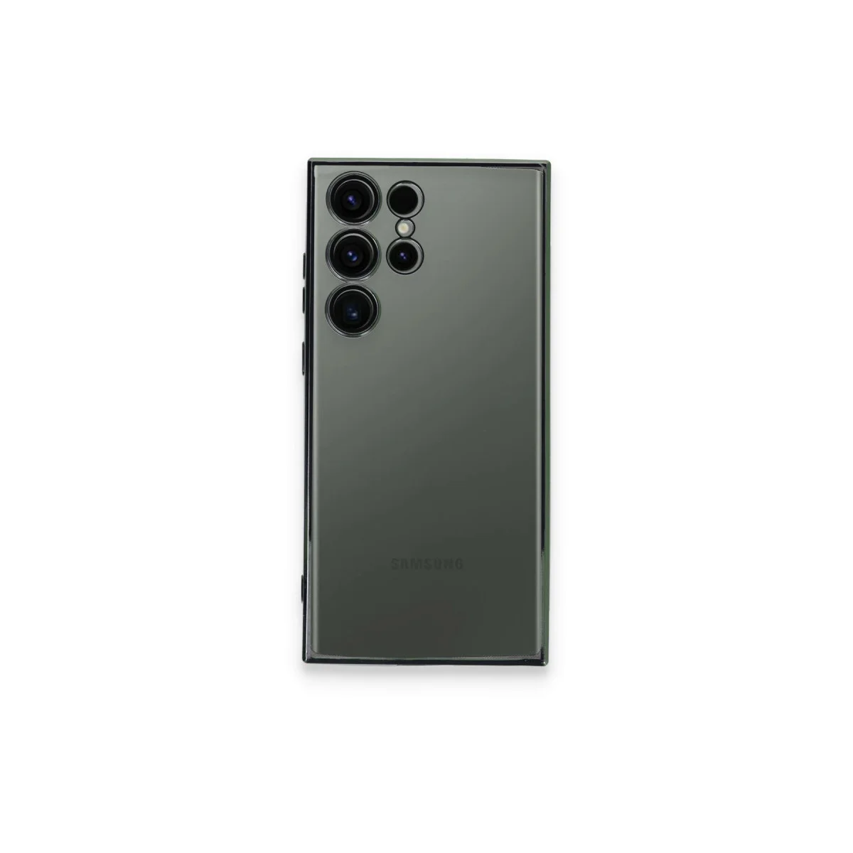 Galaxy S23 Ultra Kılıf Razer Lensli Silikon - Yeşil