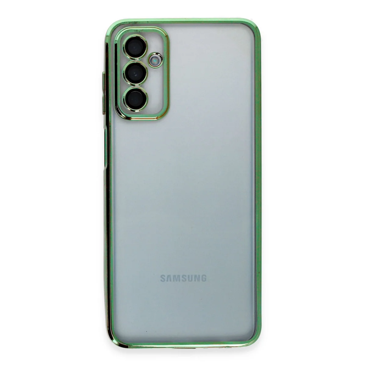 Galaxy M23 Kılıf Razer Lensli Silikon - Yeşil