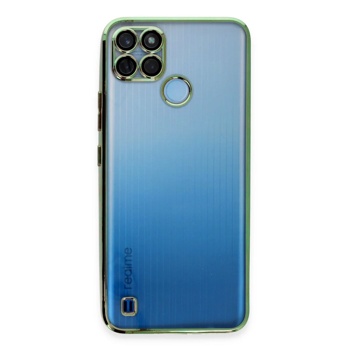 Realme C25Y Kılıf Razer Lensli Silikon - Yeşil