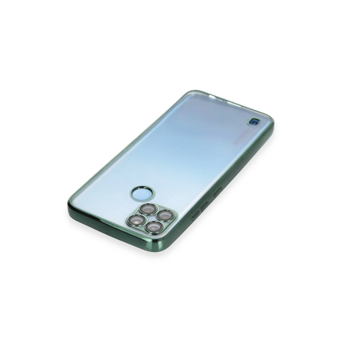Realme C25Y Kılıf Razer Lensli Silikon - Yeşil