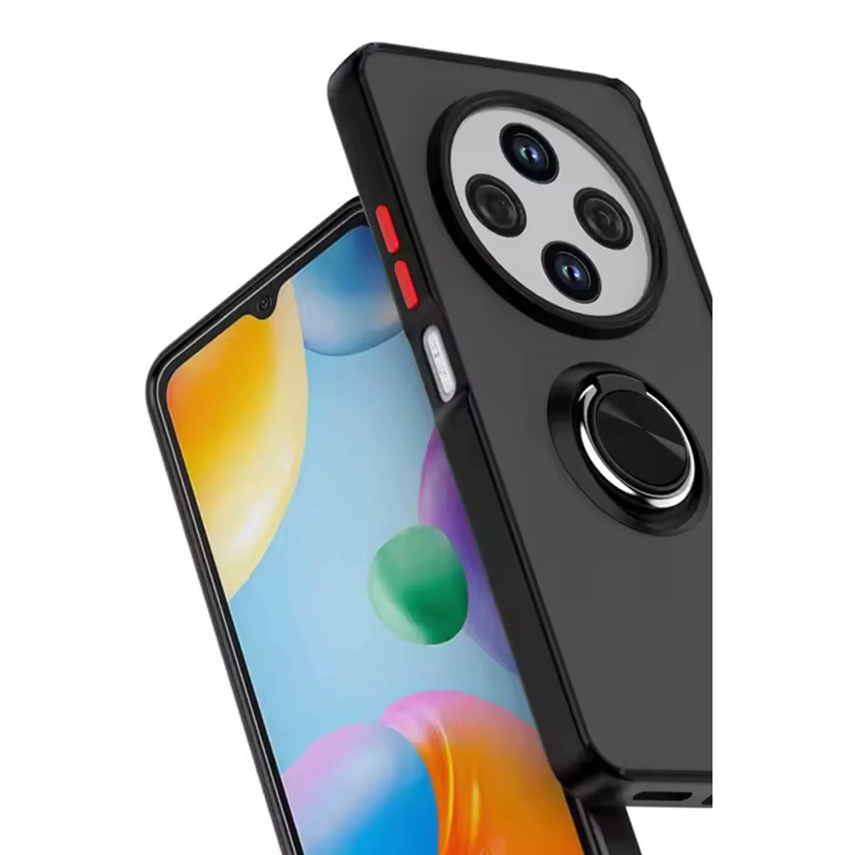 Redmi 14C Kılıf Montreal Yüzüklü Silikon Kapak - Yeşil
