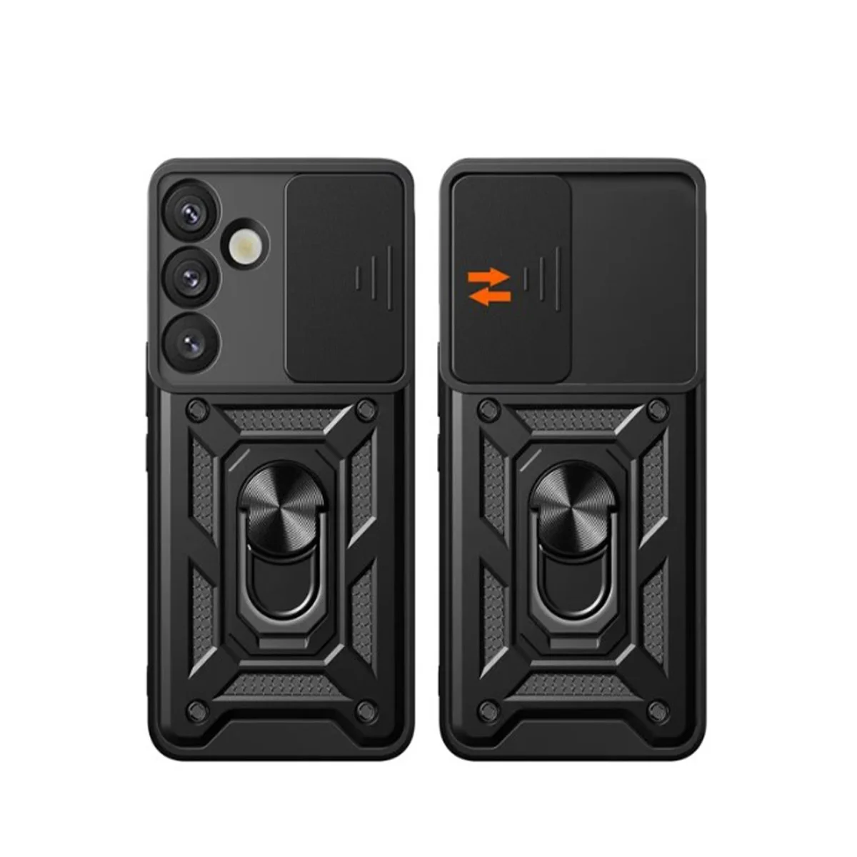 Galaxy S25 Kılıf Pars Lens Yüzüklü Silikon - Yeşil