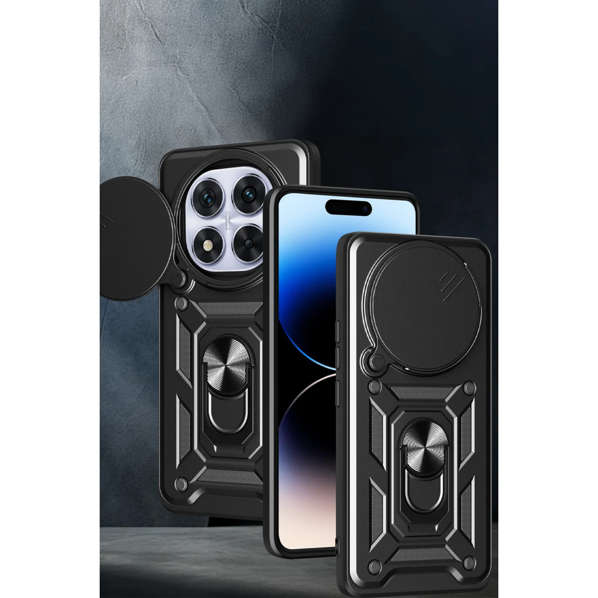 Redmi Note 14 Pro Plus Kılıf Pars Lens Yüzüklü Silikon - Yeşil