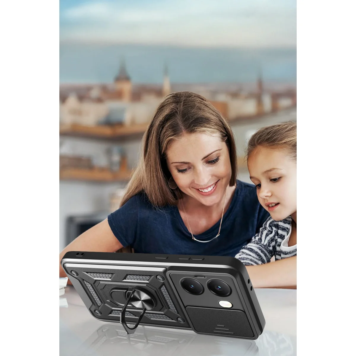 Poco X7 Pro Kılıf Pars Lens Yüzüklü Silikon - Yeşil
