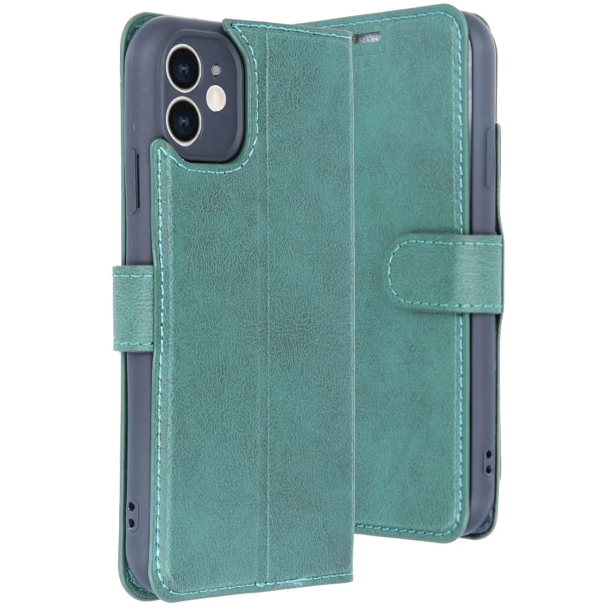 iPhone 11 Kılıf Trend S Plus Kapaklı Kılıf - Yeşil