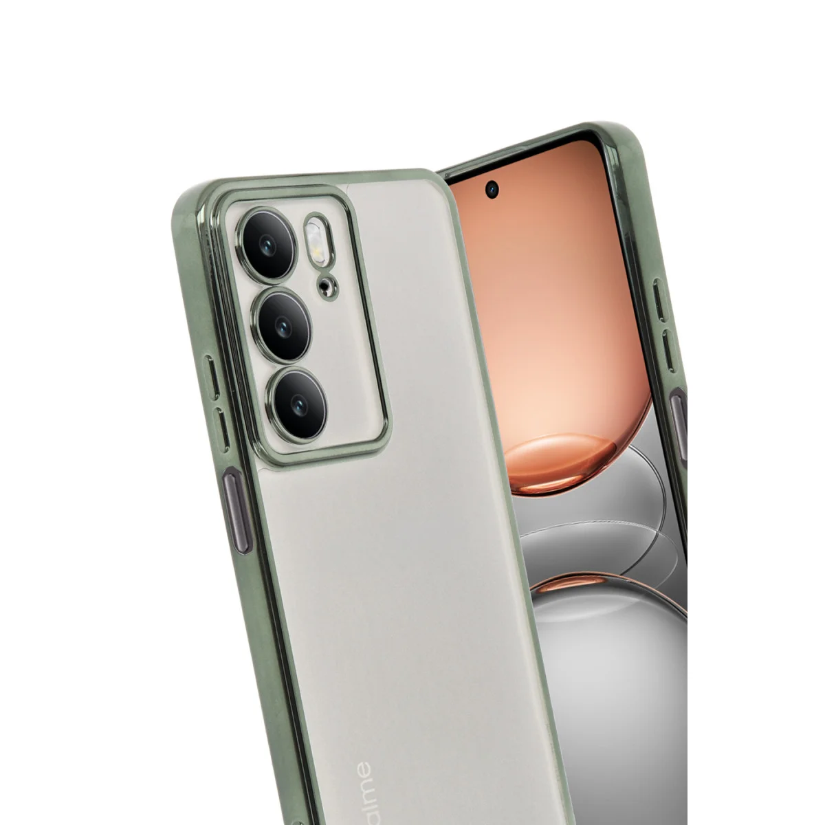 Realme C75 4G Kılıf Razer Lensli Silikon - Yeşil