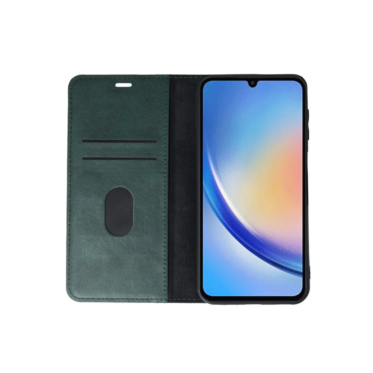 Galaxy A24 4G Kılıf Trend S Plus Kapaklı Kılıf - Yeşil