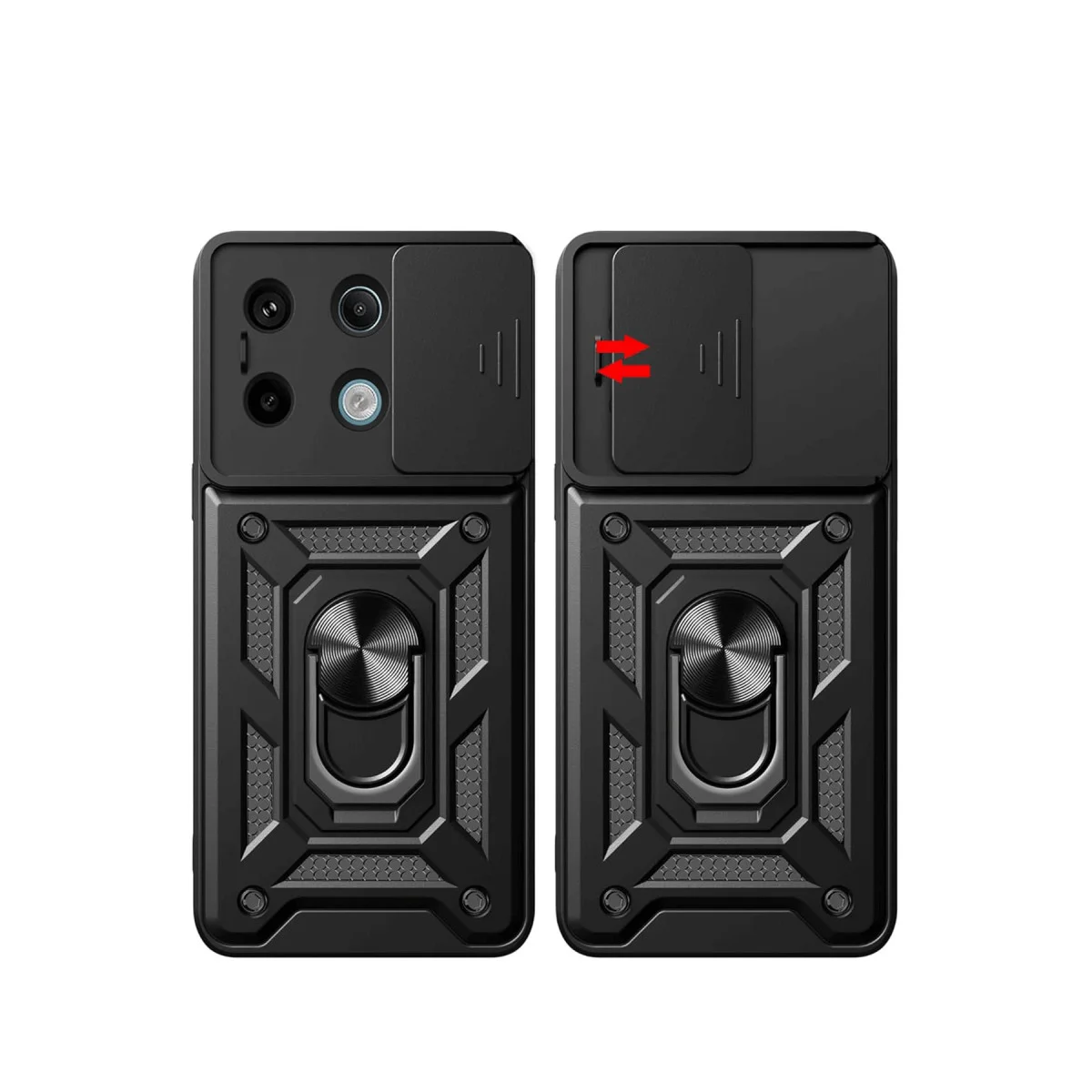Redmi Note 13 Pro 4G Pars Lens Yüzüklü Silikon - Yeşil