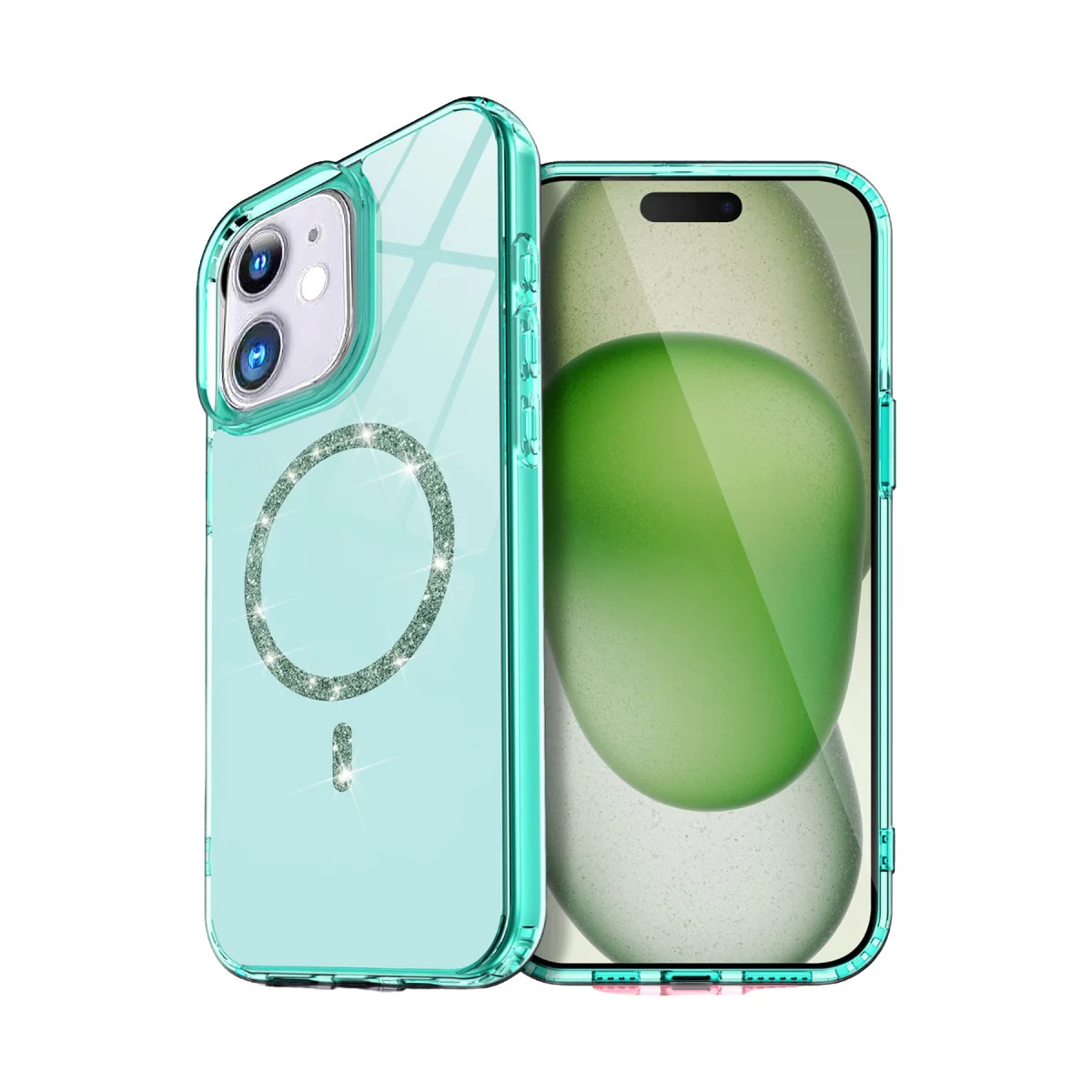 iPhone 11 Live Diamond Magsafe Kapak - Yeşil