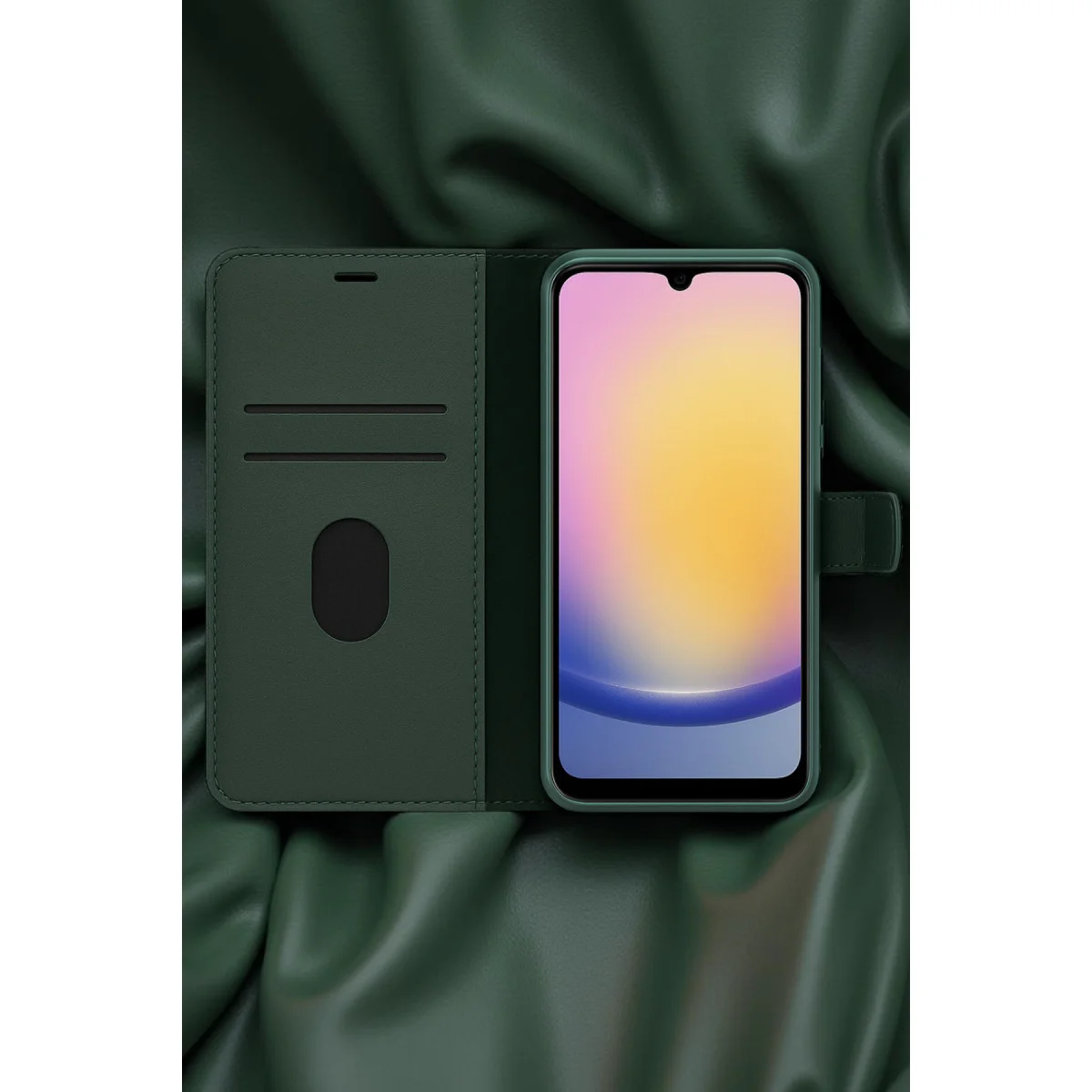 iPhone 7 Trend S Plus Kapaklı Kılıf - Yeşil