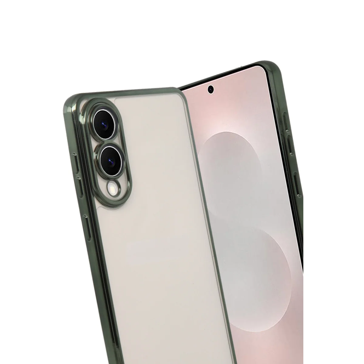Galaxy S25 Edge Razer Lensli Silikon - Yeşil
