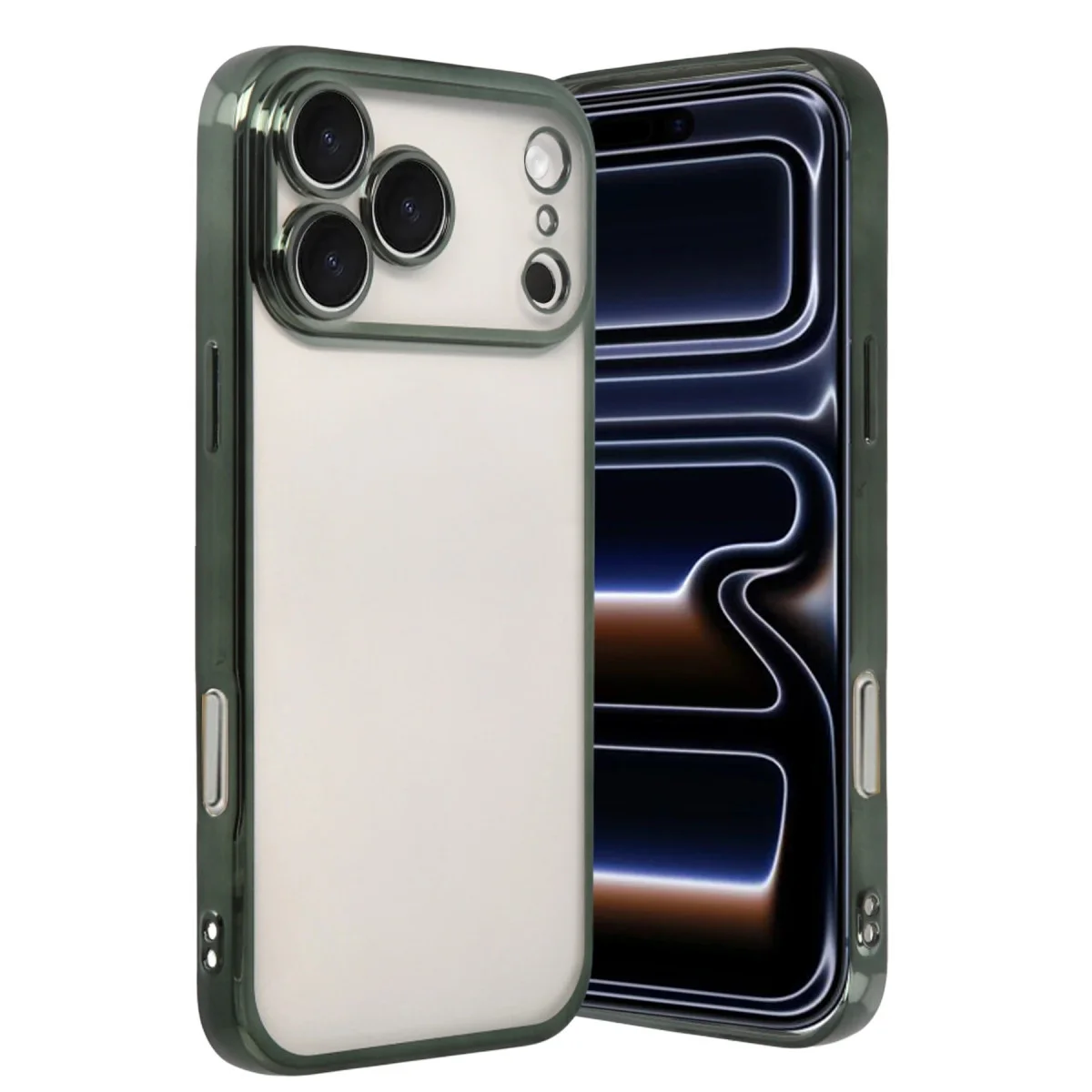 iPhone 17 Pro Max Razer Lensli Silikon - Yeşil