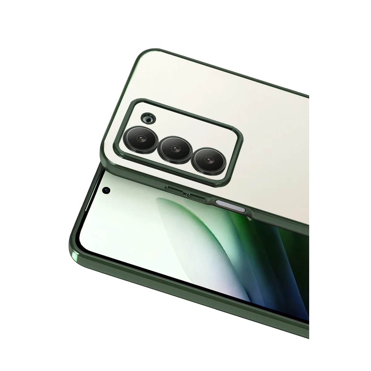 Redmi 15 4G Razer Lensli Silikon - Yeşil