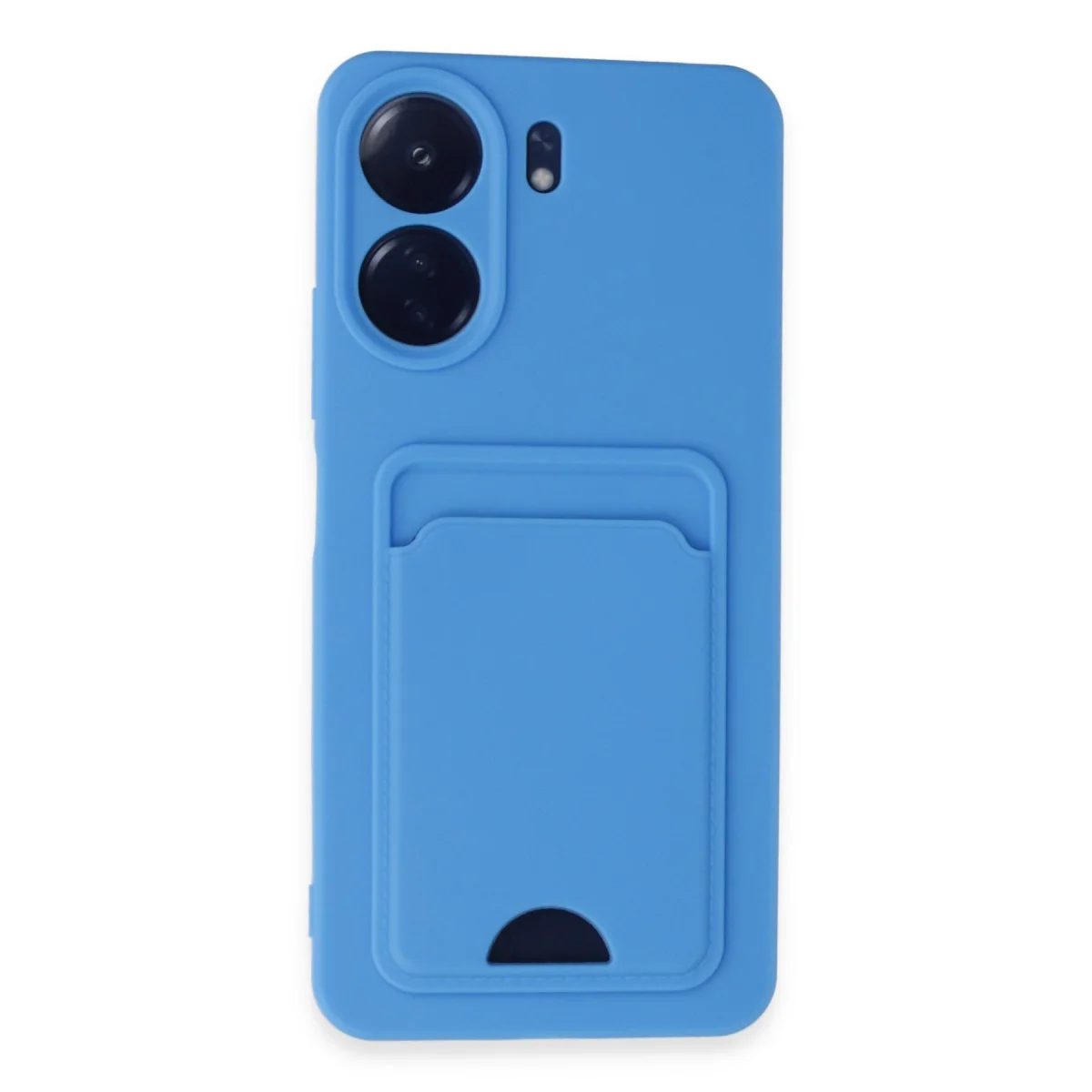 Redmi 13C Kılıf Kelvin Kartvizitli Silikon - Mavi