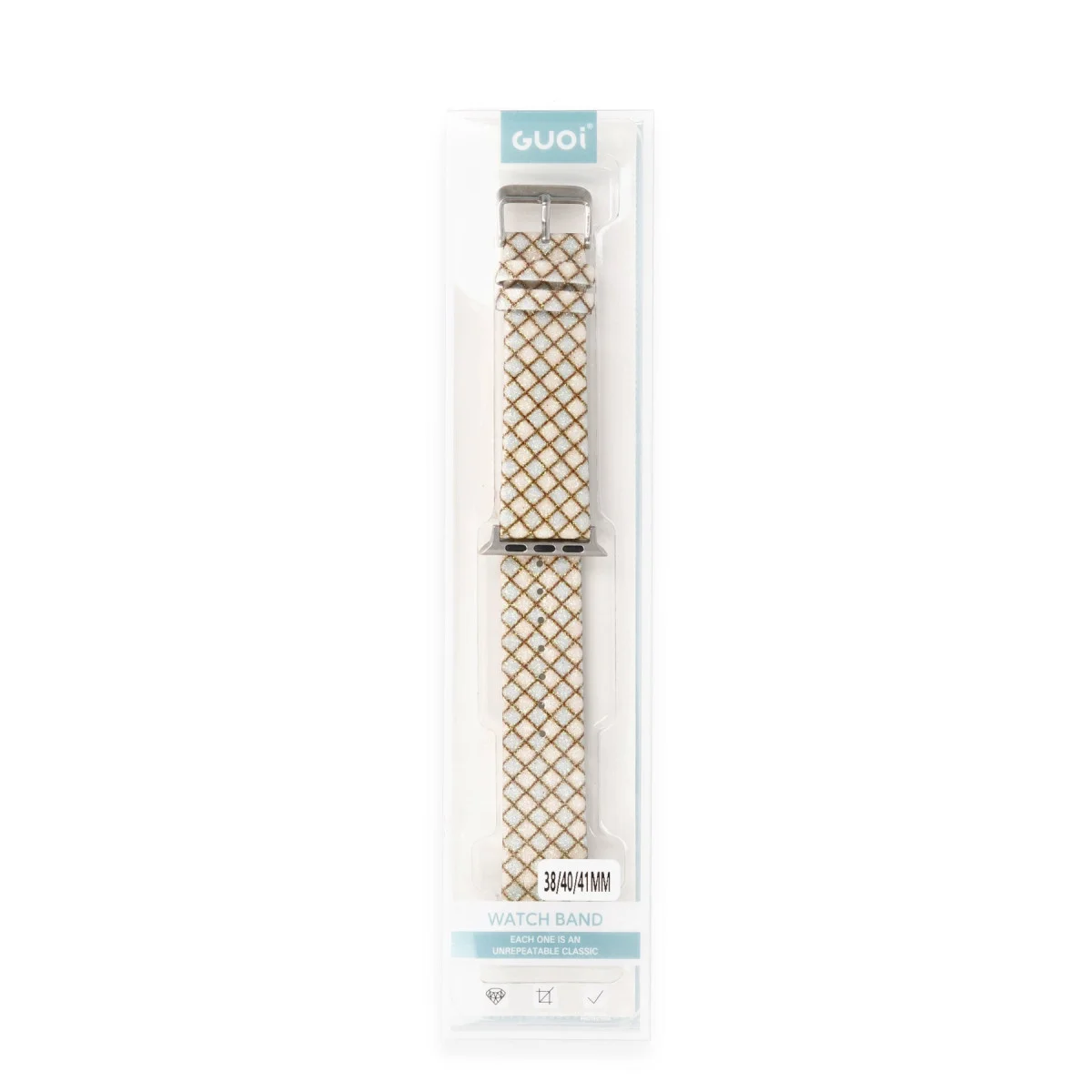 Watch 42mm Karo Motif Kordon - Mavi