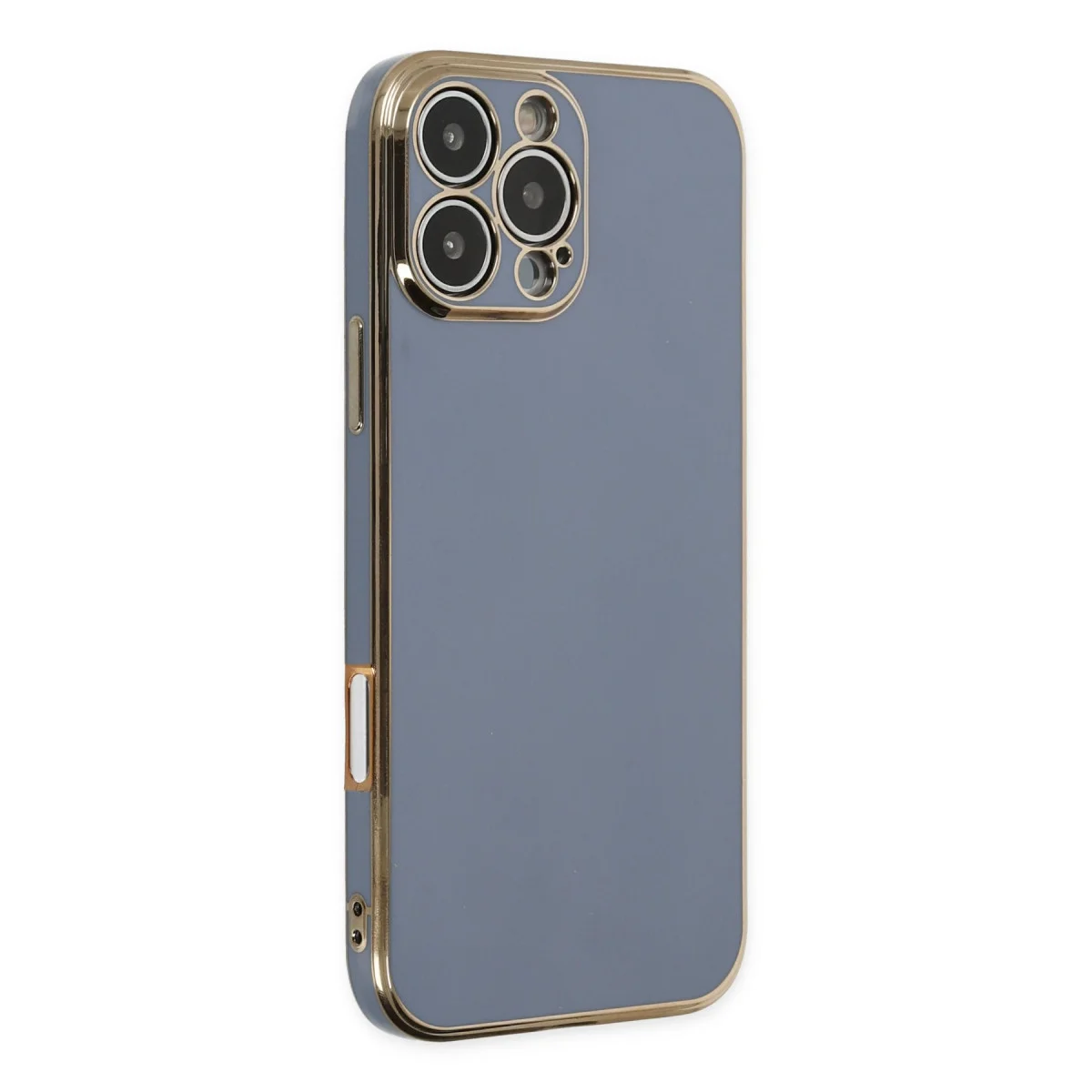 iPhone 16 Pro Max Kılıf Volet Silikon - Mavi