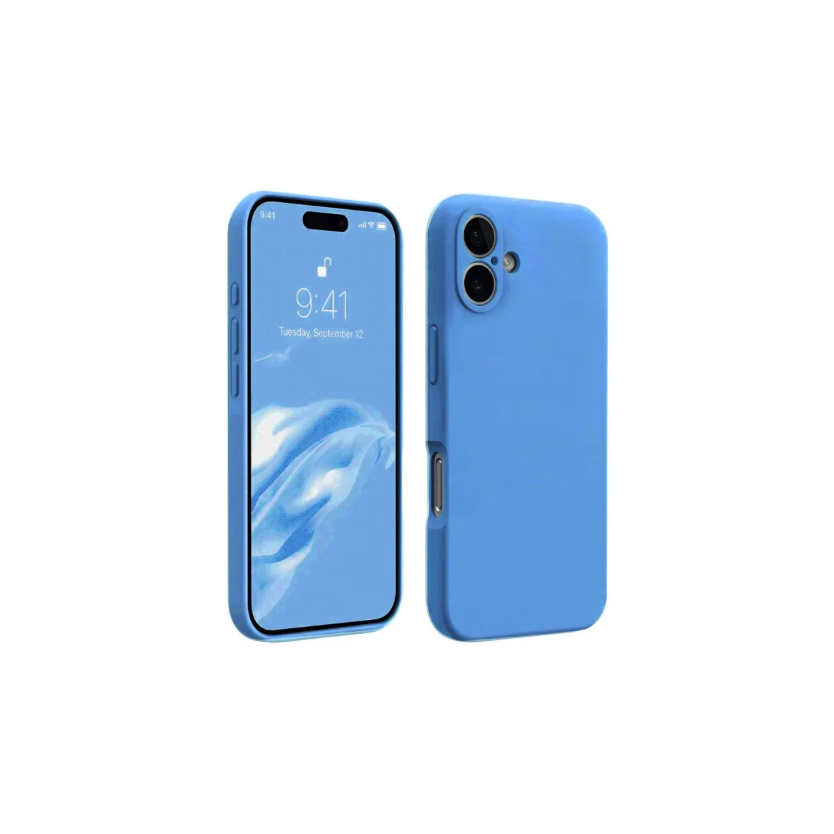iPhone 16 Kılıf First Silikon - Mavi