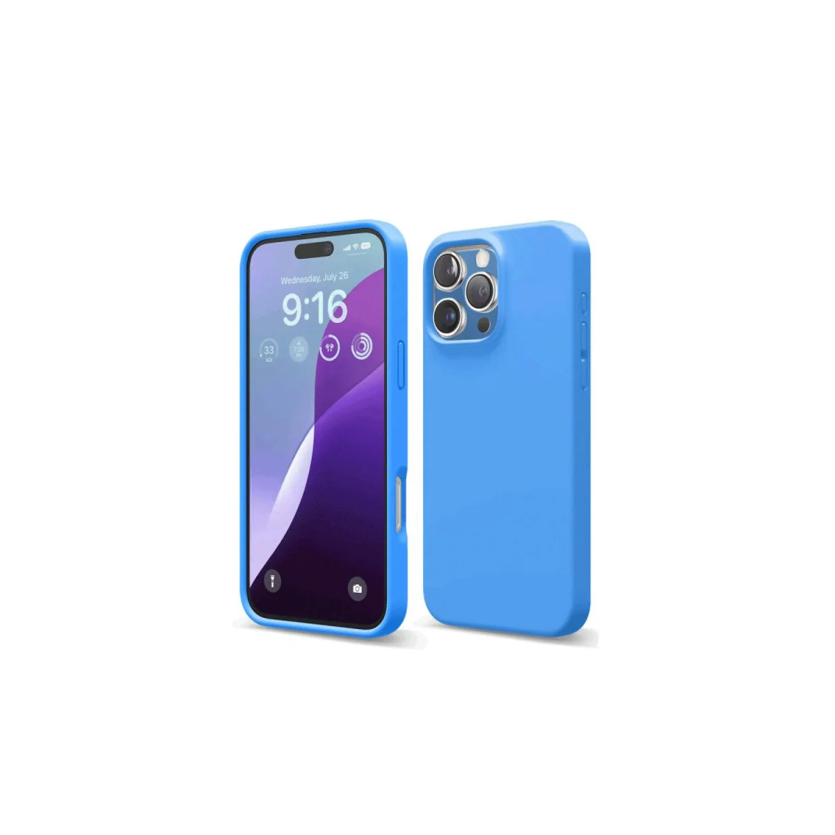 iPhone 16 Pro Max Kılıf First Silikon - Mavi