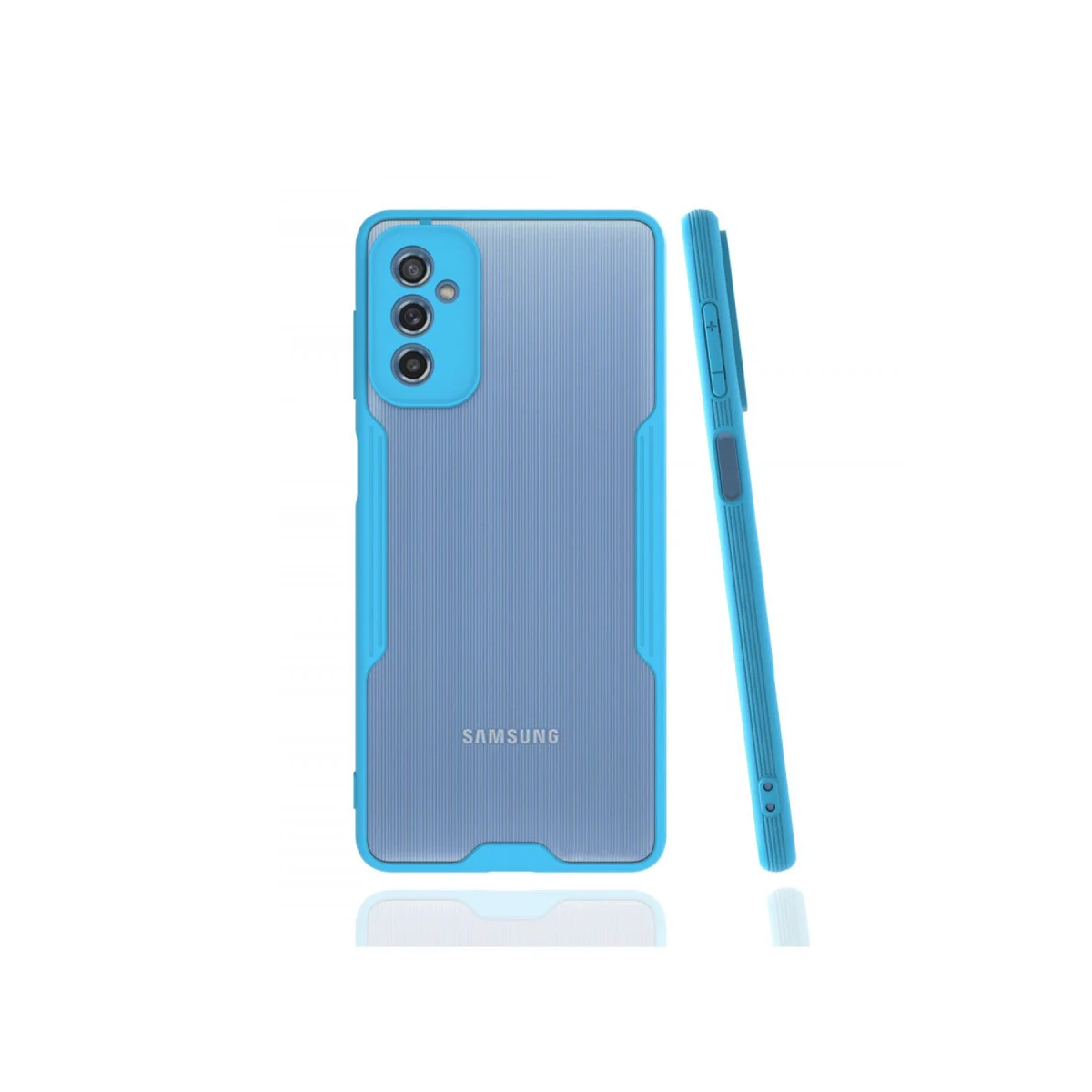 Galaxy M52 5G Kılıf Platin Silikon - Mavi