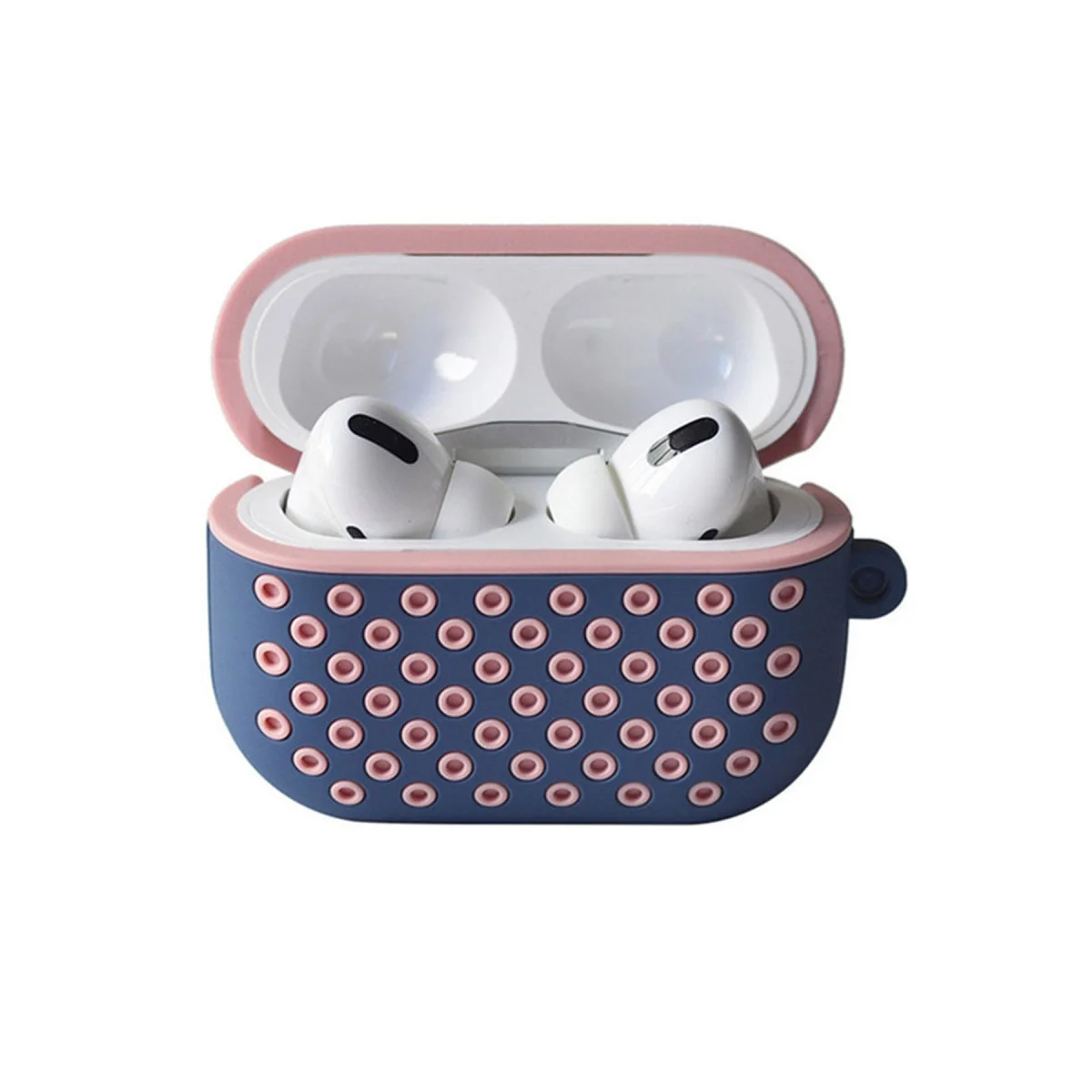 Airpods Pro 2 (2.nesil) Spor Delikli Kılıf - Mavi-Pembe