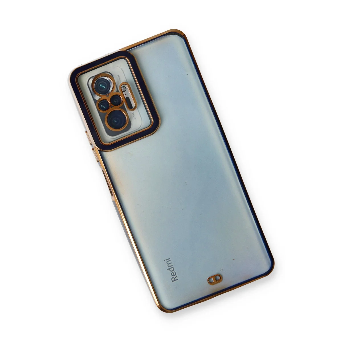 Redmi Note 10 Pro Kılıf Liva Lens Silikon - Mavi