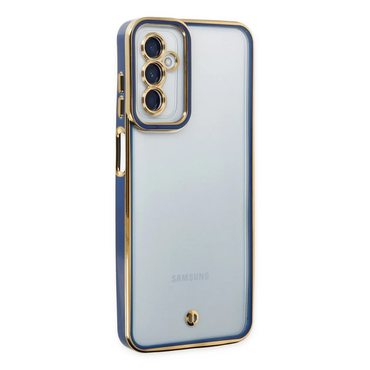Galaxy M23 Kılıf Liva Lens Silikon - Mavi