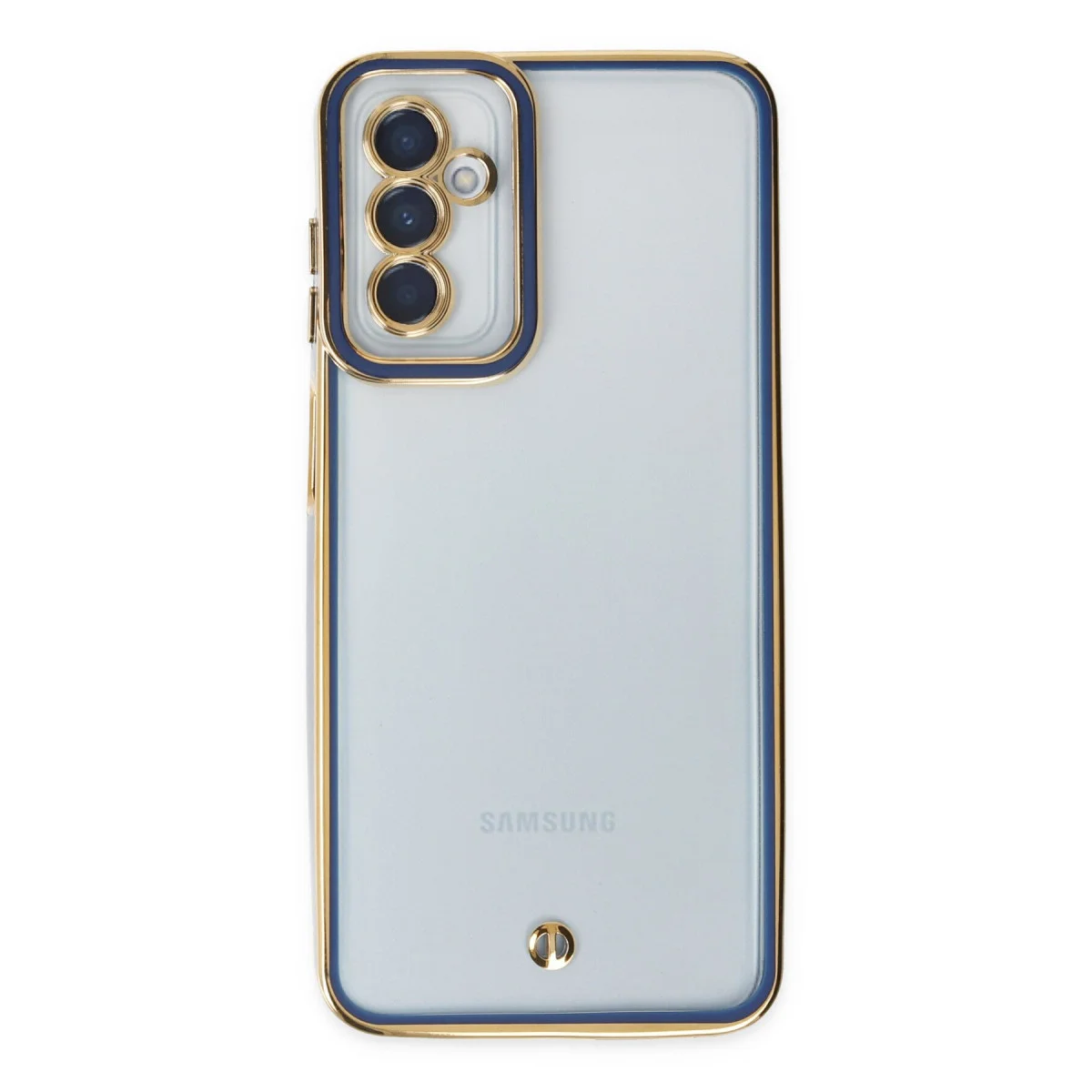 Galaxy M23 Kılıf Liva Lens Silikon - Mavi